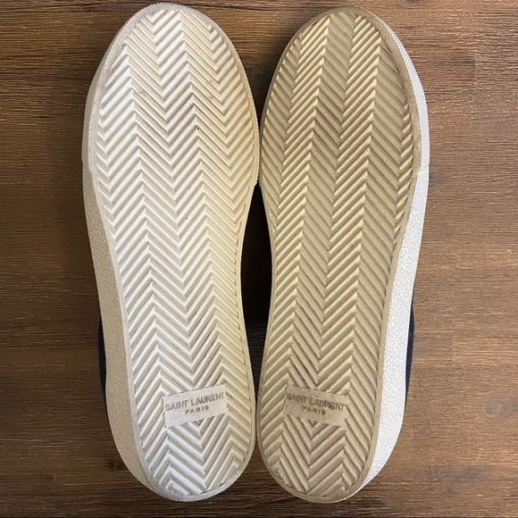 Saint Laurent court classic embroidered sneakers - Picture 8 of 14